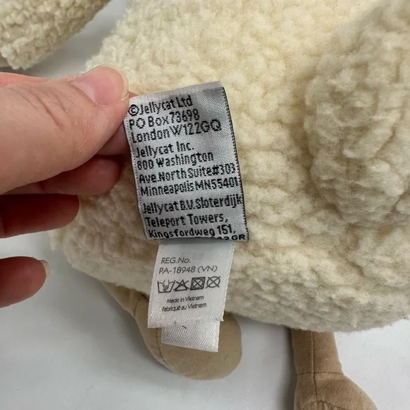 Retired Jellycat Sleepee Cream Lamb Plush - Soft Cream Beige Sleeping Sheep - Picture 9 of 9